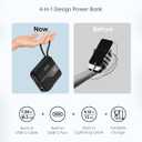 W&P Portable Charger Power Bank with Built in Cables & AC Wall Plug,35W Fast Charging,20000mAh External Battery Pack for iPhone 16/15/14/13/12 Pro, iPad, MacBook Air, Samsung (Travel Essential)