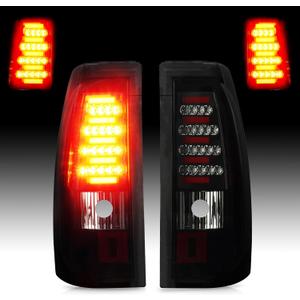 LED Tail Light Fit for Chevy Silverado 1500 2500 3500 03-06, for GMC Sierra 1500 1500HD 2500 2500HD 3500 04-06, for 07 Silverado and Sierra Classic Rear Taillight Assembly Smoked Lens