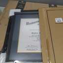 GMFrames 11x14 Diploma Degree Frame with Navy Mat or Display 15x18 Certificates without Mat,Solid Wood,Black Finish with Intricate Black Rope Detail,UV Protection Acrylic