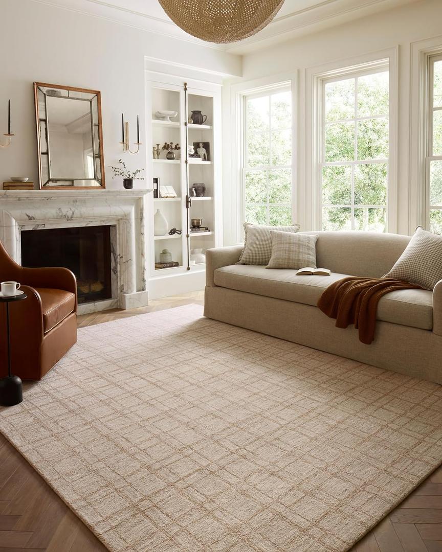 Loloi Chris Loves Julia Polly Collection POL-10 Khaki/Sand 9'-3" x 13' Area Rug
