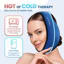 LotFancy Face Ice Pack Wrap for TMJ, Wisdom Teeth, with 4 Reusable Hot Cold Therapy Gel Packs, Pain Relief for Head, Oral and Facial Surgery, Dental Implants, Blue
