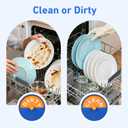 3 x Dishwasher Clean Dirty Sign,Dishwasher Magnet Clean Dirty Sign,Strong-Magnet Non-Scratch Clean-Dirty-Magnets for Dishwashers,Rotary Button,Easy to Read & Slide,Kitchen Decor