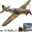 volantexrc RC Plane, 4 Channel Remote Control Airplane Fighter P40 with Aileron, 6-Axis Gyro, Aerobatics for Adults (Bronze2)