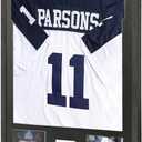 Jersey Frame Display Case with Mat, Jersey Shadow Box,Jersey Frame with Tempered Glass,Mat and Hanger for Baseball Basketball Football Soccer Sport Shirt,Black