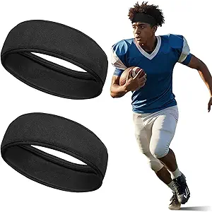 Funnysoft 2 Pcs Protective Headgear for Soccer Flag Football Sport Headband with Foam Padded Head Guards Accessories for Women Men Athletic