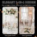 4PCS 5 Arm Candelabra,Clear Centerpiece for Table,Acrylic Centerpiece Stand for Wedding Reception,Acrylic Candle Holder for Event Celebration Wedding Birthday Home Christmas