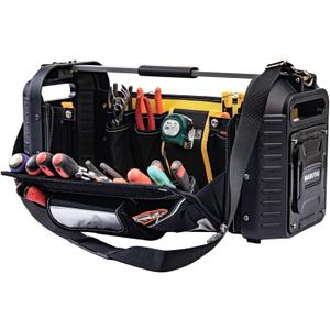 MARUTAI 24'' Large Tool Tote Bag, Open Top Tool Bag, 29 Pocket Heavy Duty Waterproof Tool Organizer, for Mechanics, Electricians