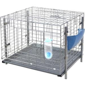 Stackable Rabbit Breeding Cage with Feeder and Water Bottle Easy-Clean, 24 x 24 x 16 inches, Guinea Pig Ferret Bunny Hutch