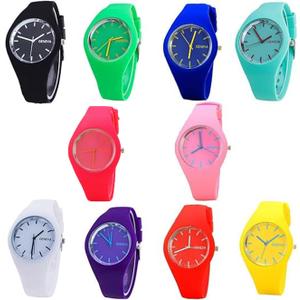 CdyBox Men Women Silicone Band Wristwatches Jelly Colorful Wrist Watch Analog Sports Watch Wholesale (Pack of 10)