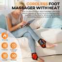 YINGGG 2PCS Foot Massager - 3-in-1 Cordless Foot & Ankle Massager with 5 Heat Levels & 3 Vibration Modes, Portable Ankle Heating Pad for Home Travel -YA01