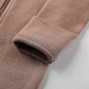 O2 BABY Baby Boys Girls Organic Cotton Zip Front Sleeper Pajamas, Footed Sleep 'n Play（3-6 Months, Brown）
