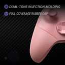 eXtremeRate ASR Version Redesigned Full Set Shell Buttons for Xbox Series X/S Controller, Ergonomic Trigger Stop Rubberized Grip Faceplate Backplate for Xbox Core Controller - Pale Red