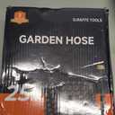 Giraffe Tools Non-Expandable Garden Hose 25FT 1/2 Lightweight Flexible Water Hoses Burst 600 psi with 9 Spray Function Nozzle Heavy Duty Hose