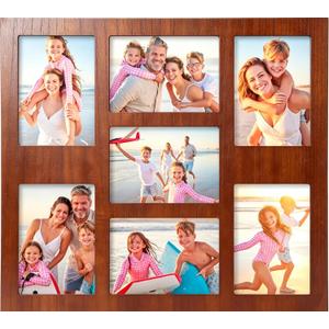 Picture Frame Collage 5x7 Photos Display - 7 Openings Wall Decor
