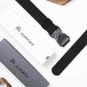 JUKMO Tactical Belt, Military Hiking Rigger 1.5" Nylon Web Work Belt with Heavy Duty Quick Release Buckle (Medium-for Waist 36"-42" (Length 49"), Black)