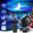 Northern Lights Projector Galaxy Projector for Bedroom,Valentines Day Gifts for Him 300+Colors Modes Aurora Light,15White Noise&Bluetooth Star Projector Galaxy Lights, Remote Ambient,Gifts for Boy (Black)