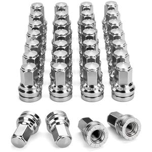 14x1.5 Ford OEM Lug Nut, Mag Seat One-Piece Stock Design Wheel Lug Nut with Washer Fit 2017-2024 Ford F-250 F-350 Factory Wheel Trucks,32Pcs Chrome Centered Round HCPZ-1012-B HCPZ-1012-A Replacement 32 Count