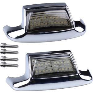 Front Rear Smoked Fender Tip Lights LED Turn Signals Compatible with Harley FLHTPI FLHP Touring Road King FLHR Electra Glide Ultra Classic Heritage Softail FLST FLSTC FLHTC FLHTCU  Amber+Red