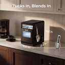 Nugget Ice Maker Countertop: 44lb/Day, Self-Cleaning, Black Stainless Steel, Portable, Soft Chewable Pebble Ice Machine for Home Kitchen, RV & Office