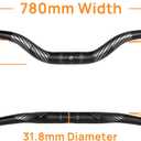 FIFTY-FIFTY Mountain Bike Riser Handlebar, Aluminum Alloy MTB Handlebar, 31.8mm Diameter, 780mm Wide Bicycle Bar