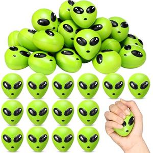 Wettarn 45 Pcs Alien Stress Relief Balls Bulk Aliens Fidget Stress Toys Gifts Soft PU Squeeze Ball for Alien Party Favors
