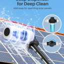LyriFine Electric Solar Panel Cleaning Brush and Pole Kit, 20Ft Extendable Washing Kit with Water Fed Pole, 2 Speed & Soap Dispenser, Outdoor Window Cleaning Tool for Solar Panel, Window, Roof, RV