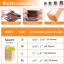 Ezprotekt 24 Pcs XL Square Clear Chair Leg Floor Protectors, Silicone Felt Furniture Pads Caps for Hardwood Floor, Dining Table Bar Stool Leg Protectors Leg Cups Covers (XL Fit: 1.5"-2")