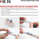 1Pcs 8MM (5/16") Indicator Light led Indicator light 110VAC Metal Lights Aluminum Waterproof ip67 Red Signal Lamp Lights(110V-Black Anodized-Blue 1Pcs)
