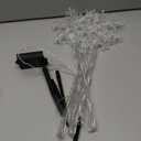 Solar Christmas Pathway Lights Outdoor Decorations, Solar Powered Snowflake Lights, Waterproof Xms Garden Stake Lights Outdoor Christmas Decorations for Patio Yard Porch Lawn, 4 Pack(White)