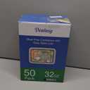 50 Pack (100-Piece) 32 oz Meal Prep Containers Reusable with Easy Open Lids, Sturdy Leakproof Food Safe, Microwave Freezer Dishwasher Safe, To Go Take Out Plastic Food Storage Pans with Lids, Silver