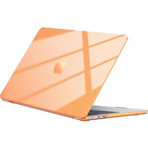 EooCoo Case Compatible with MacBook Air 13 inch M5 2026-2022 M4 M3 M2 A3449 A3240 A3113 A2681, Crystal Hard Shell Scratch Resistant Protective Cover Compatible for MacBook Air 13.6 inch Case, Orange