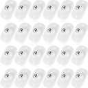 Honoson 24 Pcs Self Adhesive Caster Wheels Appliance Rollers Appliance Sliders for Kitchen 360 Swivel Universal Wheel Mini Small Kitchen (White with 1 Steel Ball Style)