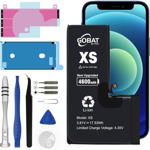 Replacement for iPhone Xs Battery,4600mAh High Capacity Battery for iPhone Xs Model (A1920 A2097 A2098 A2100) with Replacement Tool Kits