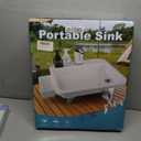 Portable Hand Washing Station with Electric Faucet, Large, 20"D x 17"W x 6"H