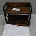 YINMIT Countertop Shelf Organizer,Coffee Bar Accessories,Spice Rack,Coffee Counter Shelf,2 Tier Coffee Organizer Station for Mugs,Cups,Cream,Syrup(Rustic Brown, Small)