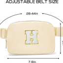 Gitus Birthday Gifts for 8 9 10 11 12 13 Year Old Girls Personalized Fanny Pack Crossbody Bags with Initial Letter Patch Belt Bag for Teen Girls Cute Trendy Stuff Travel Essentials (Beige-H)