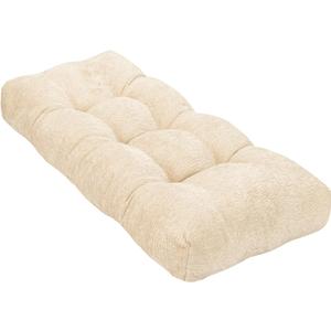 Bench Cushion 36 Inch - Luxury Chenille, High-Density Memory Foam, Non-Slip Bottom, Soft Durable Indoor Tufted Long Seat Cushion for Window Garden Furniture (Ivory, 36x14x4 Inch)