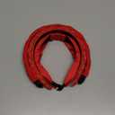 Taiyin 4 Pcs Red Headband Accessories Knotted Criss Cross Hair Accessories Satin Red Velvet Braided Headband for Women Christmas Chinese New Year Valentine Gift