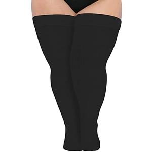 Abodhu Plus Size Thigh High Socks for Thick Thighs Women- Extra Long Widened Extra Long Thick Knit