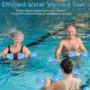 2PACK Aquatic Exercise Dumbbells, EVA Foam Barbells, Water Weights for Pool Exercise, Water Dumbbells for Men Women Water Workouts, Swimming Training