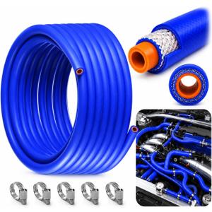 3/4" ID (19mm) Silicone Heater Hose Kit, 50FT Blue, 5 Clamps