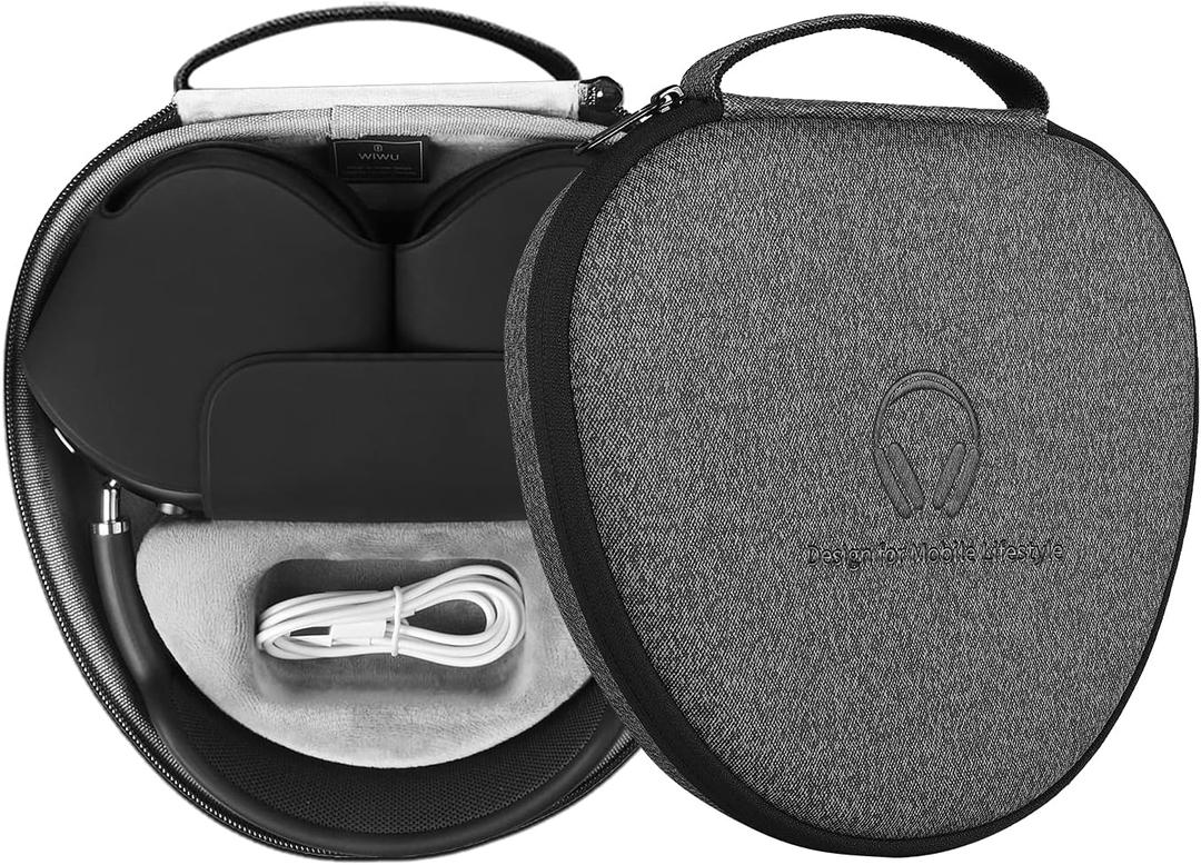 for Apple AirPods Max Case Smart: AirPod Max Accessories with Sleep Mode, Smart Case for New Apple AirPod Max, Ultra-Slim Portable Travel Bag for Apple Headphones, Long-Lasting Protection, Gray