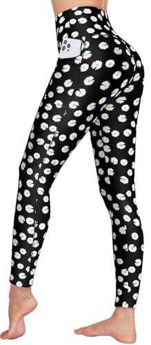 High Waisted Leggings for Women with Pockets - Tummy Control No See-Through Yoga Pants for Workout Running XL