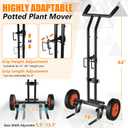 KJX Adjustable Plant Caddy with Wheels, Heavy Duty Plant Dolly Cart with Grab Arm and Strap Dual Protection, Garden Potted Plant Mover Dolly for Planter Flower Pots Indoor Outdoor
