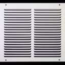 HVAC Premium 12'' x 10'' [Duct Opening] Flat Stamped Steel Return Air Grille - Sidewall and Ceiling - HVAC Vent Duct Cover - White [Outer Dimensions: 13.75''w X 11.75''h]