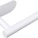 White Toilet Paper Holder, Self Adhesive Toilet Paper Roll Holder No Drilling Wall Mount for Kitchen, Bathroom, Toilet