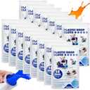 15 Pack Plastic Drop Cloths for Painting 9x12 Feet, Extra Thick Clear Plastic Painters Drop Cloth, Disposable Paint Plastic Covering Tarp, Waterproof Plastic Dust Sheets for Covering Furniture