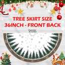 Christmas Christmas Tree Skirt 36 Inch, Snowflake Winter Holiday Tree Mat Decoration