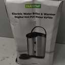 NutriChef 5.2 Qt Electric Water Kettle, Portable, Quick Heating, 5 Liter Digital Kettle with 5 Temperature Settings, Safety Lock, Stainless Steel, 3 Dispensing Options, 8.46" x 11.2" x 16.5"