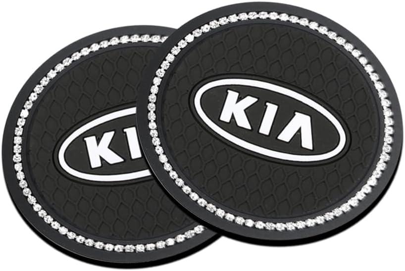 Car Cup Holder Coasters,for KIA K5 K7 Sportage Soul NIRO Sorento Sedona Rio Forte Optima Stinger Cadenza,Universal Non-Slip Cup Holders,Bling Cup Holder Insert Coaster Car Interior Accessories- QIA